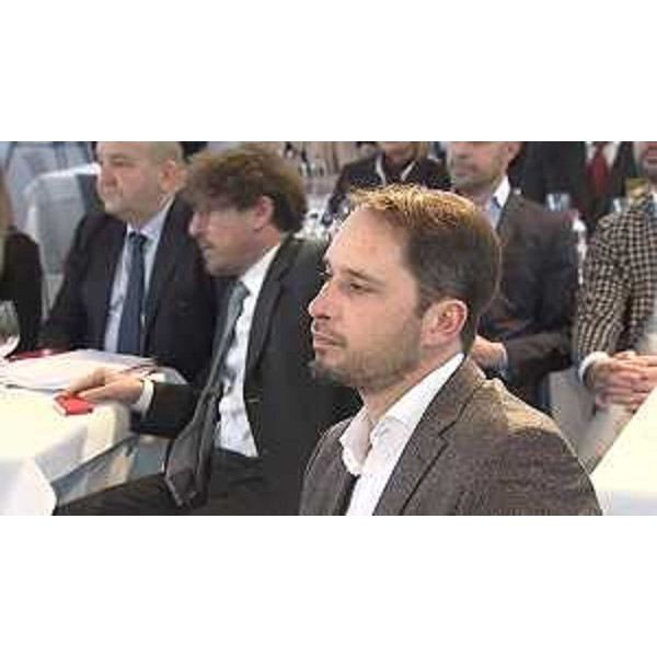 Cristiano Shaurli (Assessore regionale Risorse agricole e forestali) all'inaugurazione di "Cucinare. Salone dell'Enogastronomia e delle Tecnologie per la Cucina" - Pordenone Fiere 13/02/2016