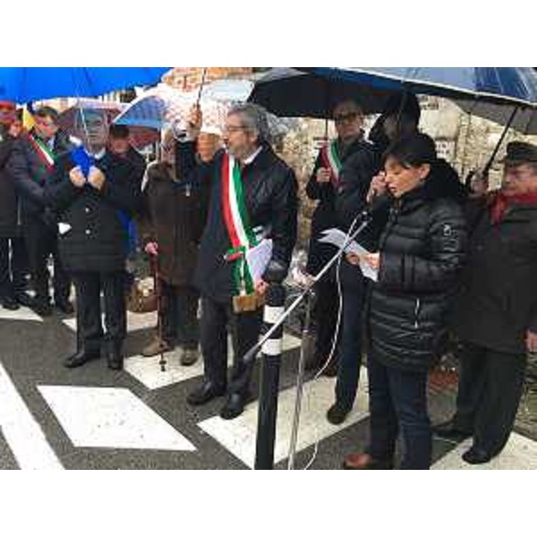 Debora Serracchiani (Presidente Regione Friuli Venezia Giulia) alla commemorazione dell'eccidio di 23 partigiani fucilati l'11 febbraio 1945 presso il muro di cinta del Cimitero - Udine 14/02/2016