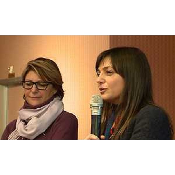 Maria Sandra Telesca (Assessore regionale Salute) e Debora Serracchiani (Presidente Regione Friuli Venezia Giulia) alla presentazione dell'attività del Centro Regionale Unico Amianto (CRUA) - Monfalcone 15/02/2016