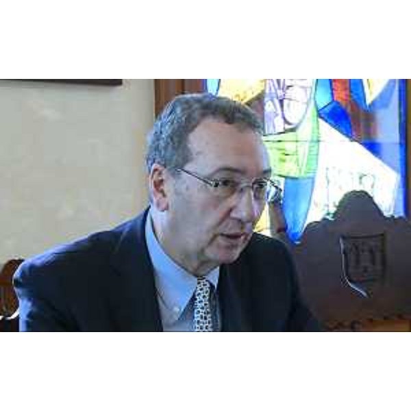 Sergio Bolzonello (Vicepresidente Regione FVG e assessore Attività produttive e Turismo) alla presentazione del progetto del parcheggio multipiano che sorgerà nell'area compresa tra le attuali Terme, il Parco delle Rose e i campi del Tennis Club - Grado 15/02/2016