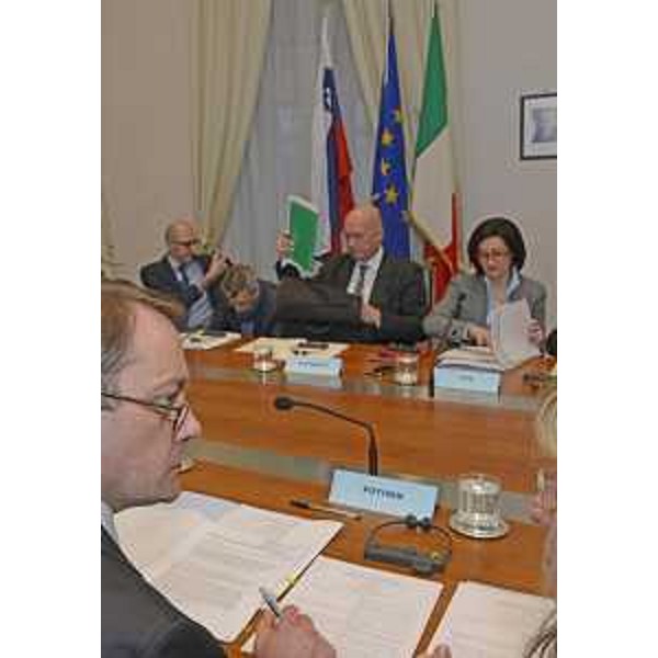 Klemen Potisek (Segretario di Stato Ministero Infrastrutture Slovenia) al Tavolo tecnico dedicato a "Trasporti, Ambiente, Energia e Pianificazione territoriale" del Comitato congiunto FVG-Slovenia - Trieste 17/02/2016