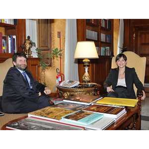 Dario Franceschini (Ministro Beni e Attività Culturali e Turismo) e Debora Serracchiani (Presidente Regione Friuli Venezia Giulia) - Roma 18/02/2016