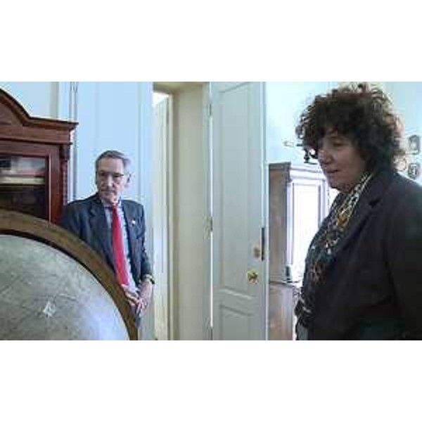 Bruno Zvech (Consiglio d'indirizzo Istituto Tecnico Superiore / ITS Mare Trieste) e Loredana Panariti (Assessore regionale Lavoro e Formazione) all'Istituto Nautico - Trieste 19/02/2016