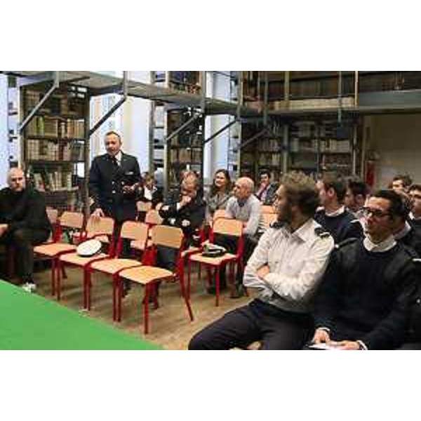 Docenti e allievi del corso dell'Istituto Tecnico Superiore (ITS) del Mare, attivo presso l'Istituto Nautico - Trieste 19/02/2016