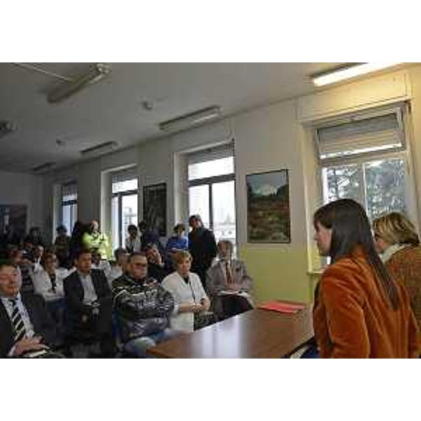 Debora Serracchiani (Presidente Regione Friuli Venezia Giulia) e Maria Sandra Telesca (Assessore regionale Salute, Integrazione socio-sanitaria, Politiche sociali e Famiglia) durante la visita al Presidio ospedaliero - Cividale del Friuli 22/02/2016