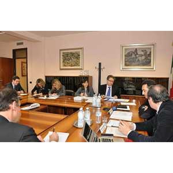 Debora Serracchiani (Presidente Regione Friuli Venezia Giulia) alla riunione di coordinamento delle Regioni a Statuto speciale e delle Province autonome, nella sede della Regione Sardegna - Roma 25/02/2016