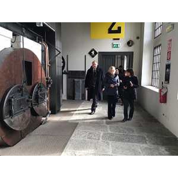 Stefania Giannini (Ministro Istruzione, Università e Ricerca) visita la Centrale Idrodinamica del Porto Vecchio accompagnata da Roberto Cosolini (Sindaco Trieste) e Debora Serracchiani (Presidente Regione Friuli Venezia Giulia) - Trieste 26/02/2016