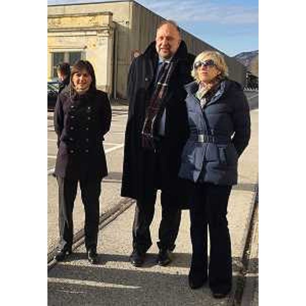 Debora Serracchiani (Presidente Regione Friuli Venezia Giulia), Roberto Cosolini (Sindaco Trieste) e Stefania Giannini (Ministro Istruzione, Università e Ricerca) in Porto Vecchio - Trieste 26/02/2016