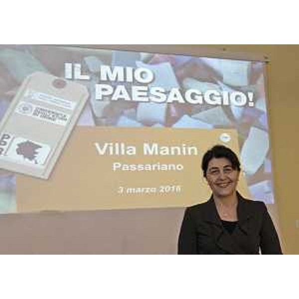 Mariagrazia Santoro (Assessore regionale Infrastrutture e Territorio) al convegno "Il mio paesaggio" rivolto ai Comuni che non hanno sottoscritto convenzioni con la Regione Friuli Venezia Giulia per l'avvio di percorsi per la redazione del Piano Paesaggistico Regionale (PPR), a Villa Manin di Passariano - Codroipo 03/03/2016