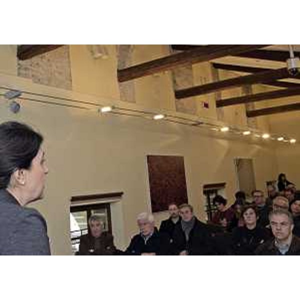 Mariagrazia Santoro (Assessore regionale Infrastrutture e Territorio) al convegno "Il mio paesaggio" rivolto ai Comuni che non hanno sottoscritto convenzioni con la Regione Friuli Venezia Giulia per l'avvio di percorsi per la redazione del Piano Paesaggistico Regionale (PPR), a Villa Manin di Passariano - Codroipo 03/03/2016