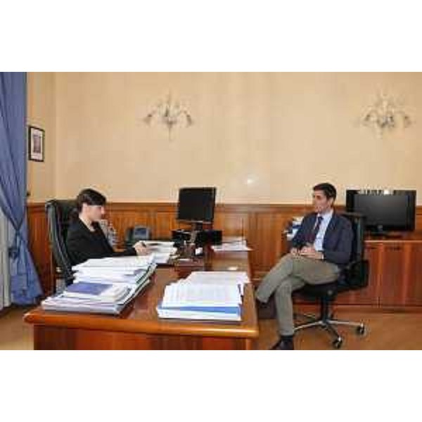 Debora Serracchiani (Presidente Regione Friuli Venezia Giulia) e Claudio Maffioletti (Segretario generale Camera di Commercio Indo-Italiana) - Roma 03/03/2016