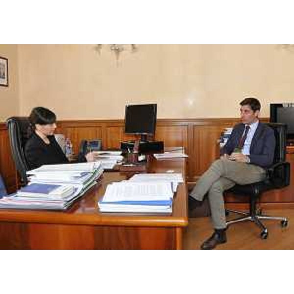 Debora Serracchiani (Presidente Regione Friuli Venezia Giulia) e Claudio Maffioletti (Segretario generale Camera di Commercio Indo-Italiana) - Roma 03/03/2016