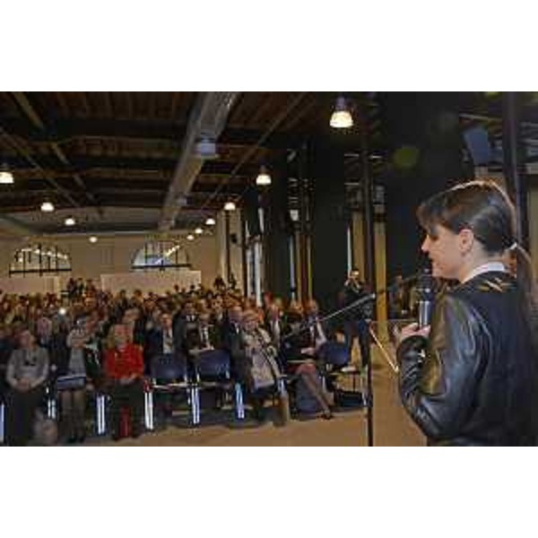 Debora Serracchiani (Presidente Regione Friuli Venezia Giulia) al Forum "Lo start up d'impresa: l'evoluzione di un modello vincente" nella Sala conferenze del Molo IV - Trieste 05/03/2016