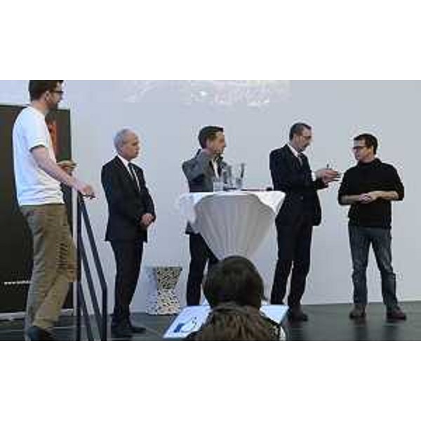 Sergio Bolzonello (Vicepresidente Regione FVG e assessore Attività produttive) all'apertura dell'evento "Start Up Live", al Lakeside Science and Technology Park - Klagenfurt 04/03/2016