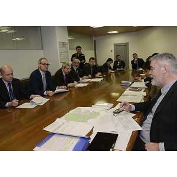 Paolo Panontin (Assessore regionale Autonomie locali e Coordinamento Riforme) all'incontro illustrativo dell'Unione Territoriale Intercomunale (UTI) del Friuli Centrale, nella sede della Regione FVG - Udine 07/03/2016