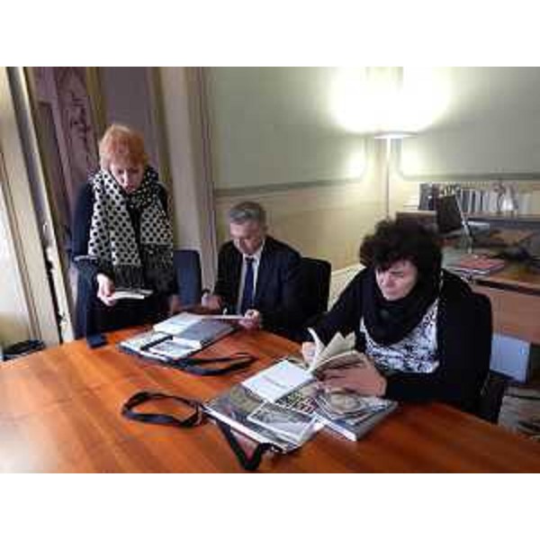 Donata Levi (Direttrice Scuola), Antonio Feruglio (Direttore servizio Interventi Diritto Studi superiori ARDiSS Udine) e Loredana Panariti (Assessore regionale Formazione, Istruzione, Ricerca e Università) nella sede della Scuola Superiore dell'Università udinese, a Palazzo Garzolini di Toppo Wassermann - Udine 10/03/2016