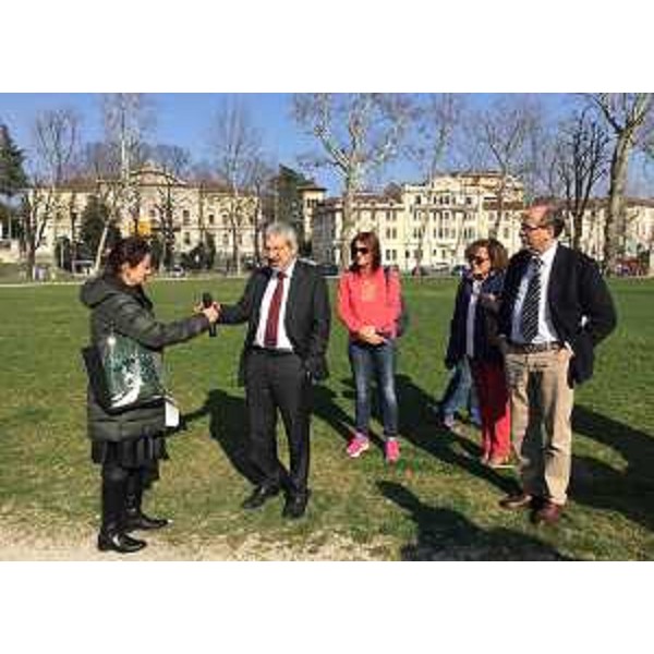 Furio Honsell (Sindaco Udine) e Gianni Torrenti (Assessore regionale Cultura) alla "Festa del Pi Greco" - Udine 19/03/2016