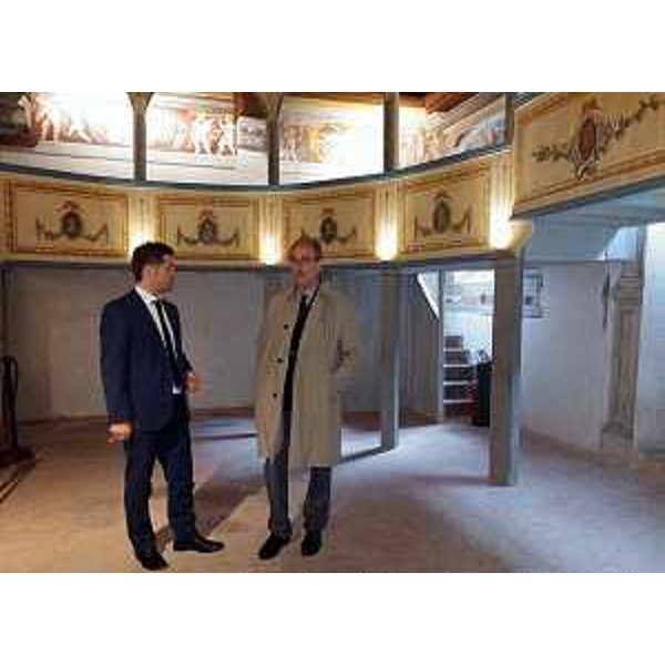 Markus Maurmair (Sindaco Valvasone Arzene) e Gianni Torrenti (Assessore regionale Cultura) nel Castello - Valvasone 08/04/2016