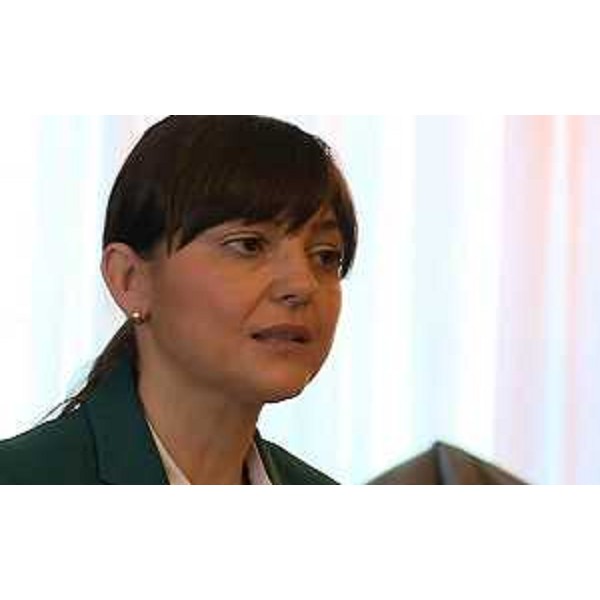 Debora Serracchiani (Presidente Regione Friuli Venezia Giulia) alla celebrazione dei 130 anni della Società Ferrovie Udine Cividale (FUC S.r.l.) nella Sala consiliare comunale - Cividale del Friuli 09/04/2016