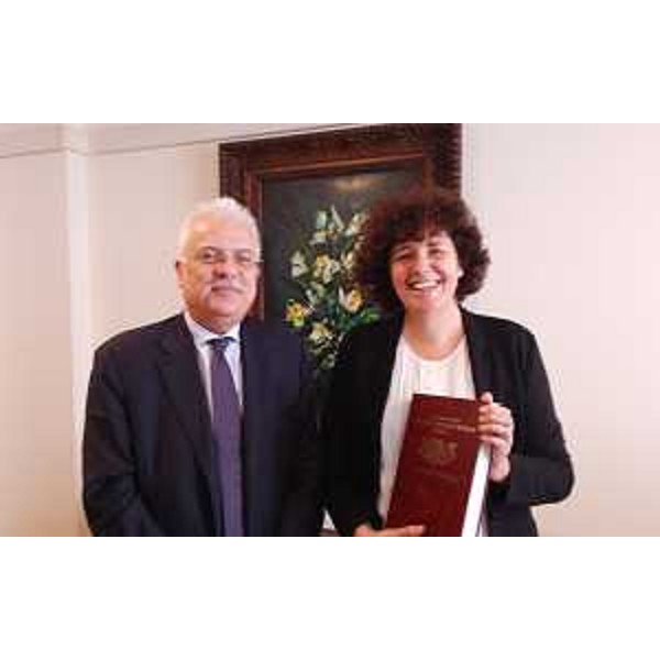 Péter Paczolay (Ambasciatore d'Ungheria in Italia) e Loredana Panariti (Assessore regionale Lavoro, Formazione, Istruzione, Pari Opportunità, Politiche giovanili, Ricerca e Università) - Trieste 11/04/2016