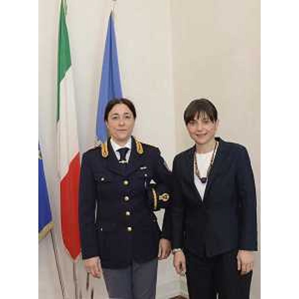 Alessandra Belardini (Dirigente Compartimento Polizia e Comunicazioni FVG) e Debora Serracchiani (Presidente Regione Friuli Venezia Giulia) - Trieste 13/04/2016
