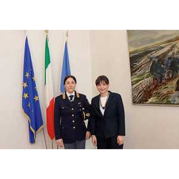 Alessandra Belardini (Dirigente Compartimento Polizia e Comunicazioni FVG) e Debora Serracchiani (Presidente Regione Friuli Venezia Giulia) - Trieste 13/04/2016