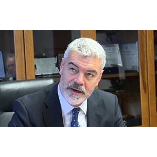 Paolo Panontin (Assessore regionale Protezione civile) alla presentazione del diploma a carattere temporaneo denominato Orcolat istituito dal Comitato regionale A.R.I. FVG, a 40 anni dal terremoto del Friuli, nella sede della Protezione civile - Palmanova 14/04/2016