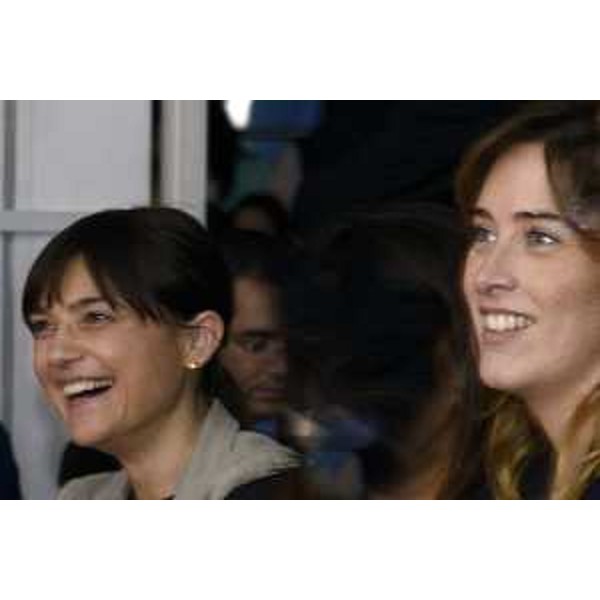 Debora Serracchiani (Presidente Regione Friuli Venezia Giulia) e Maria Elena Boschi (Ministro Riforme costituzionali e Rapporti Parlamento) alla settima assemblea nazionale ANCI Giovani, sul tema "La Città che vorrei", alla Stazione Marittima - Trieste 16/04/2016