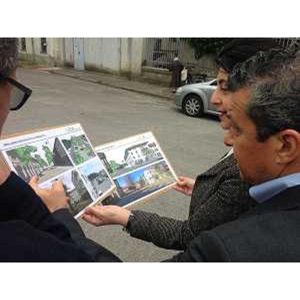 Francesco Martines (Sindaco Palmanova) e Mariagrazia Santoro (Assessore regionale Infrastrutture e Territorio) in sopralluogo per la riqualificazione dell'ex Ospedale civile - Palmanova 18/04/2016