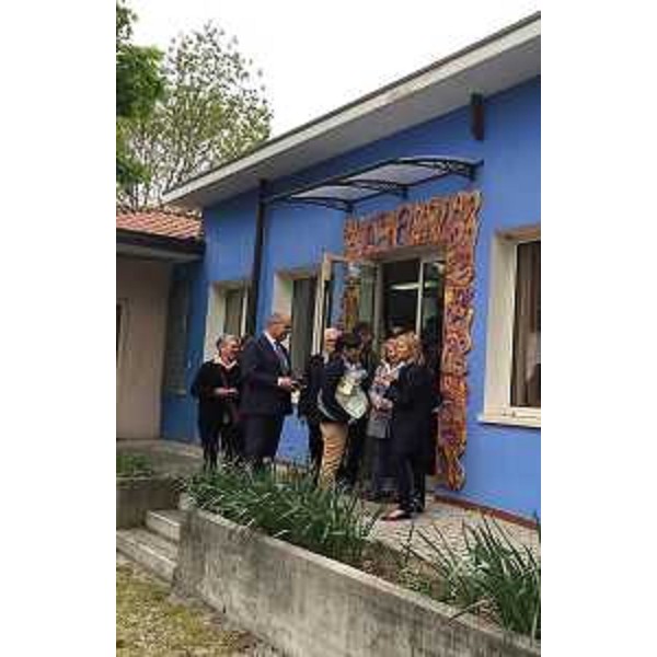 Debora Serracchiani (Presidente Regione Friuli Venezia Giulia) e Claudio Bignolin (Sindaco San Pier d'Isonzo) visitano la Scuola di ceramica Germano Masetti - San Pier d'Isonzo 18/04/2016