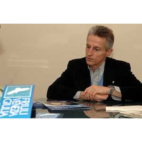 Riccardo Illy (Presidente Regione Friuli Venezia Giulia) alla BIT di Milano (Milano, 18/02/06)