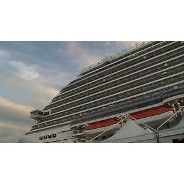 La Carnival Vista, nuova nave ammiraglia della Carnival Cruise Line, alla Fincantieri - Monfalcone 28/04/2016