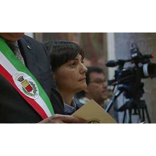 Debora Serracchiani (Presidente Regione Friuli Venezia Giulia) alla Santa Messa per il 40° anniversario del terremoto in Friuli, celebrata da monsignor Andrea Bruno Mazzocato in Duomo - Gemona del Friuli 05/05/2016