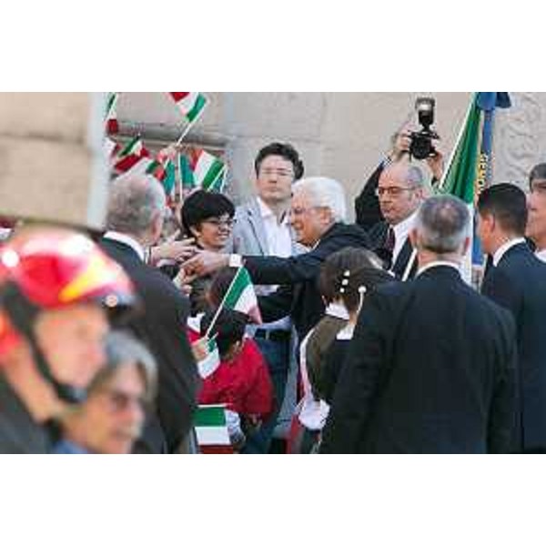 Sergio Mattarella (Presidente Repubblica Italiana) a Gemona per le celebrazioni a 40 anni dal terremoto in Friuli - 06/05/2016