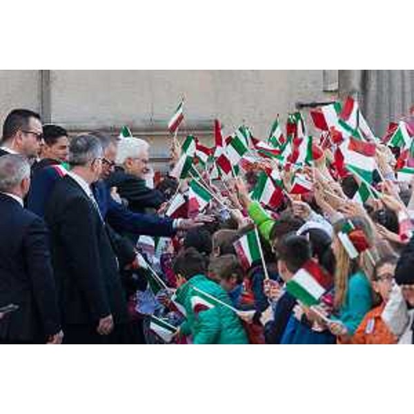 Sergio Mattarella (Presidente Repubblica Italiana) a Gemona per le celebrazioni a 40 anni dal terremoto in Friuli - 06/05/2016