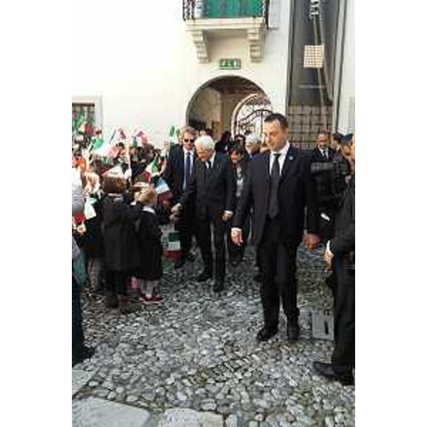 Sergio Mattarella (Presidente Repubblica Italiana) a Venzone per le celebrazioni a 40 anni dal terremoto in Friuli - 06/05/2016