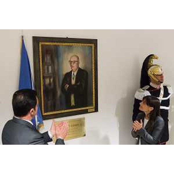 Franco Iacop (Presidente Consiglio regionale) e Debora Serracchiani (Presidente Regione Friuli Venezia Giulia) alla cerimonia d'intitolazione dell'Auditorium della Regione FVG ad Antonio Comelli - Udine 06/05/2016