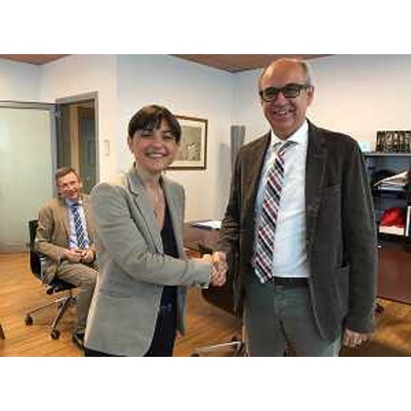 Debora Serracchiani (Presidente Regione Friuli Venezia Giulia) e Giorgio Simon [Direttore generale Azienda Assistenza Sanitaria (AAS) n. 5 Friuli Occidentale] - Udine 09/05/2016