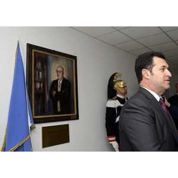 Franco Iacop (Presidente Consiglio regionale) alla cerimonia d'intitolazione dell'Auditorium della Regione FVG ad Antonio Comelli - Udine 06/05/2016