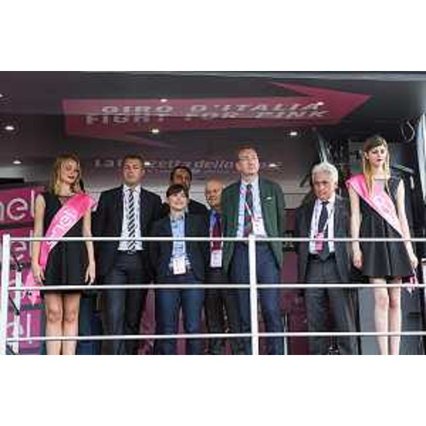 Palco delle premizioni all'arrivo della XIII Tappa del 99° Giro d'Italia - Cividale del Friuli 20/05/2016