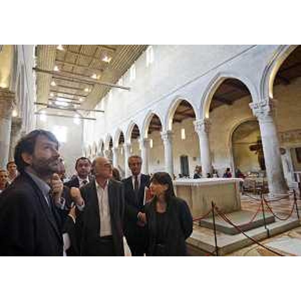 Visita di Dario Franceschini (Ministro Beni e Attività Culturali e Turismo) alla Basilica - Aquileia 23/05/2016