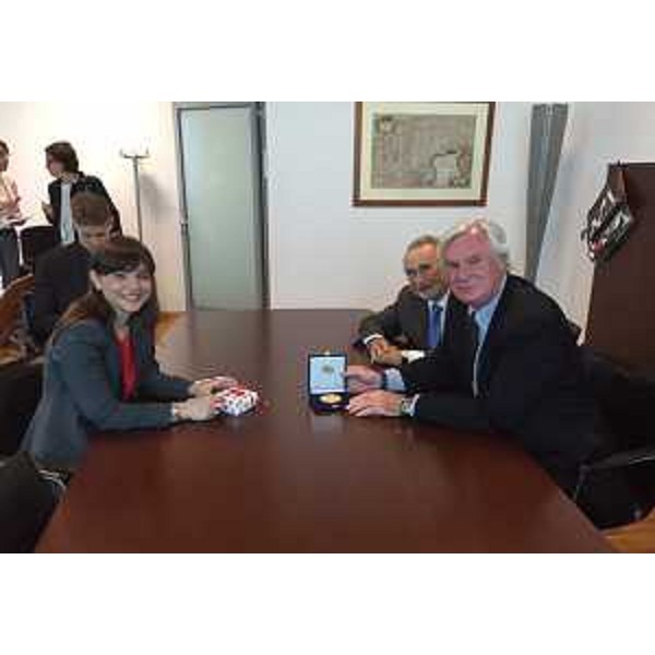 Debora Serracchiani (Presidente Regione Friuli Venezia Giulia), Jan Scazighino (Ministro e consigliere economico-commerciale Ambasciata Canada), Primo Di Luca (Console onorario Canada a Udine) e Peter MacGovern (Ambasciatore Canada a Roma) - Udine 25/05/2016