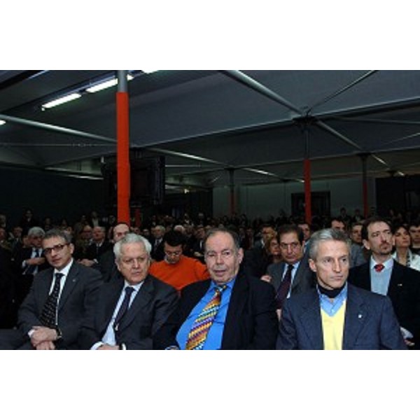 Riccardo Illy (Presidente Regione Friuli Venezia Giulia), Edward De Bono (Ideatore della teoria del Pensiero Laterale e leader del Pensiero creativo e costruttivo) e Possa (Udine, 09/02/06)