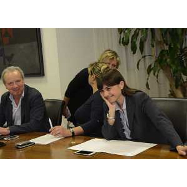 Debora Serracchiani (Presidente Regione Friuli Venezia Giulia) alla sottoscrizione dell'Accordo per il Riordino del Sistema Regione-Autonomie locali nel Friuli Venezia Giulia - Udine 09/06/2016