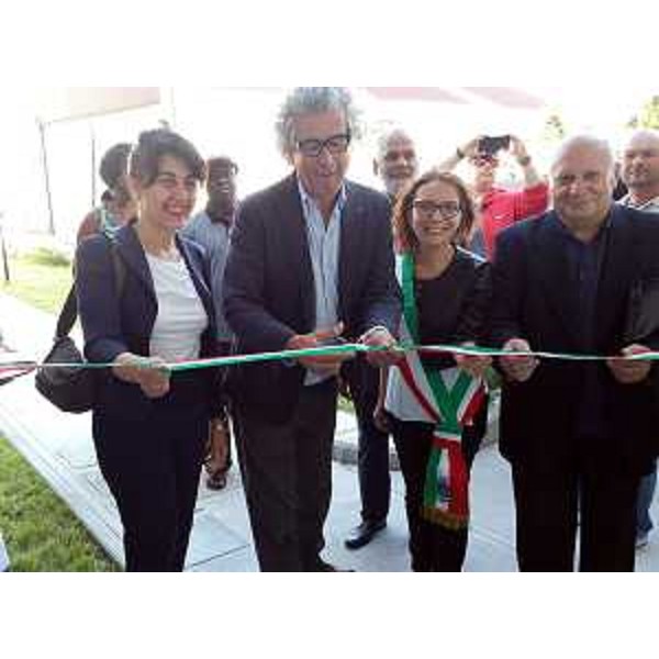 Mariagrazia Santoro (Assessore regionale Infrastrutture e Territorio) all'inaugurazione dei nuovi alloggi ATER a Zoppola - Zoppola (PN) 15/06/2016