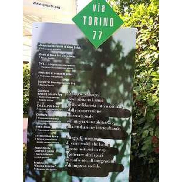 Il presidio Via Torino 77, sede dell'Onlus Vicini di Casa - Udine 18/06/2016