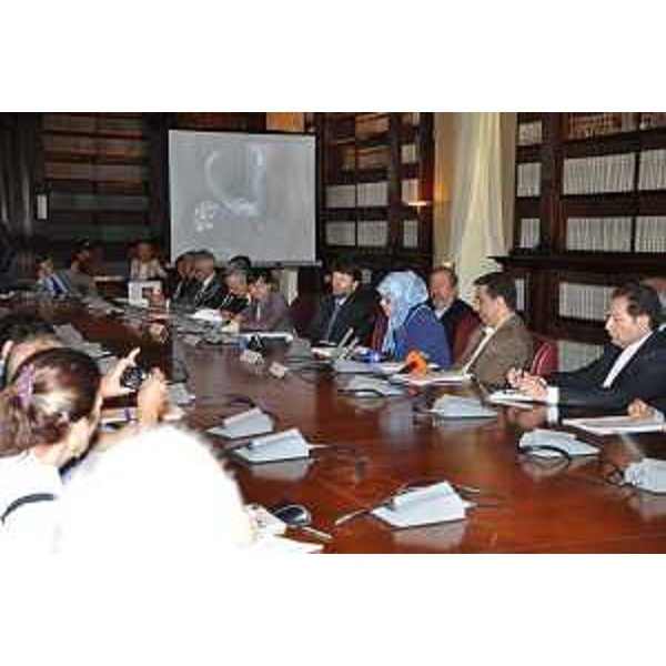 Conferenza stampa di presentazione della mostra "Leoni e Tori dall'Antica Persia ad Aquileia", nel Salone del Ministro al MiBACT - Roma 22/06/2016