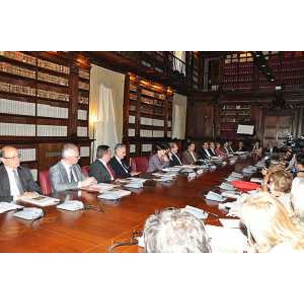 Conferenza stampa di presentazione della mostra "Leoni e Tori dall'Antica Persia ad Aquileia", nel Salone del Ministro al MiBACT - Roma 22/06/2016