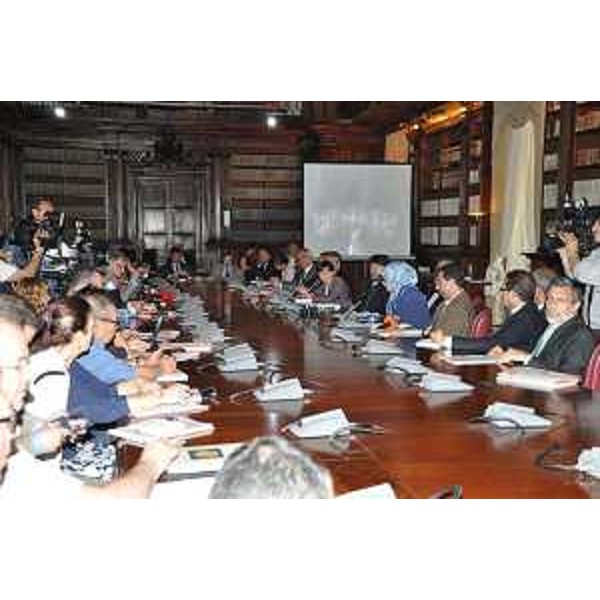 Conferenza stampa di presentazione della mostra "Leoni e Tori dall'Antica Persia ad Aquileia", nel Salone del Ministro al MiBACT - Roma 22/06/2016