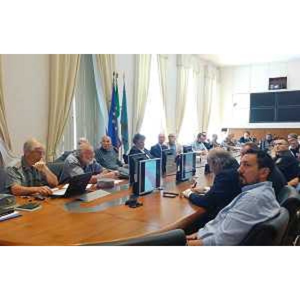 Riunione per la stesura di un Piano d'azione comune tra FVG e Slovenia per ridurre al minimo i rischi legati alla presenza di ordigni bellici inesplosi, nella sede della Regione Friuli Venezia Giulia - Trieste 22/06/2016